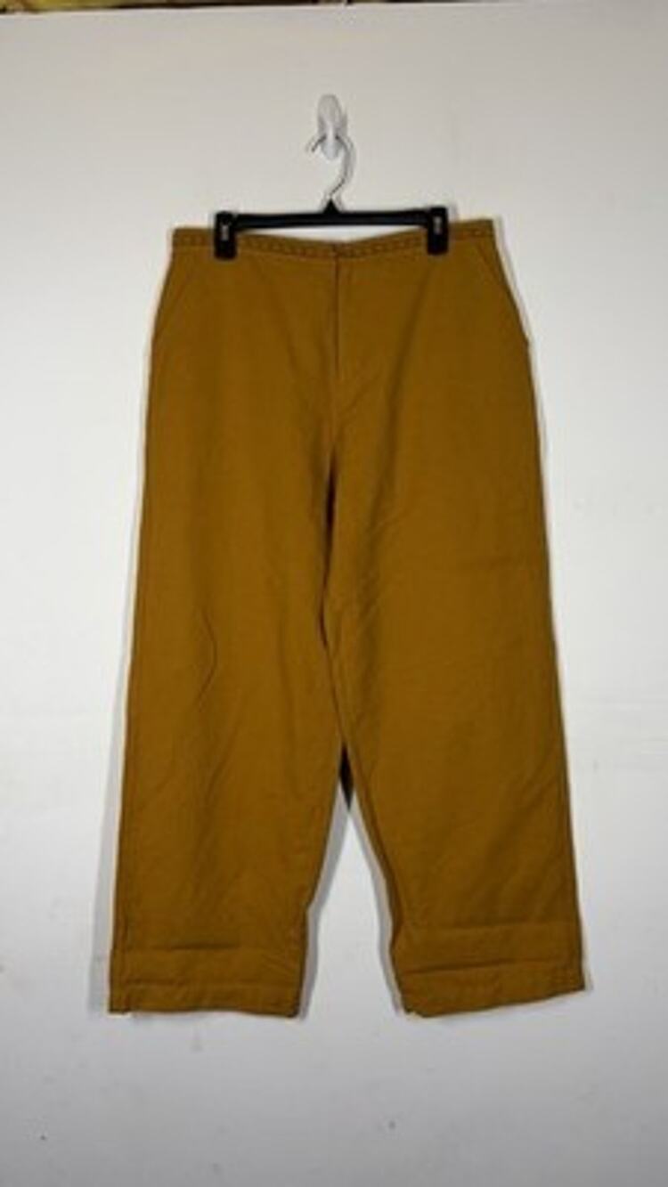 Gudrun Sjoden Mustard Yellow Linen Blend Pants Size Large